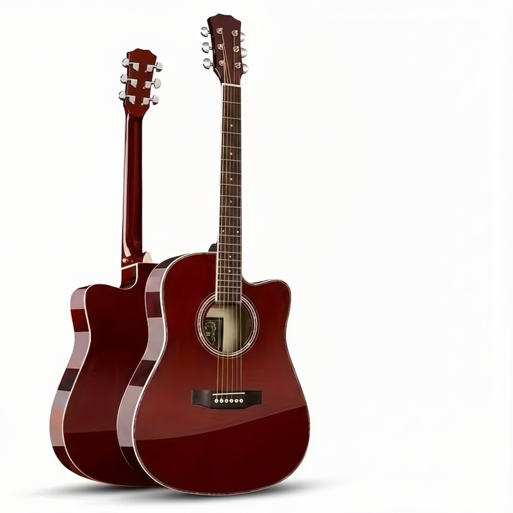 MegArya 41 Inch Wine Red Color Acoustic Guitar for Beginner Adult, 41 Inch Kids Students Cutaway Acustica Guitarra