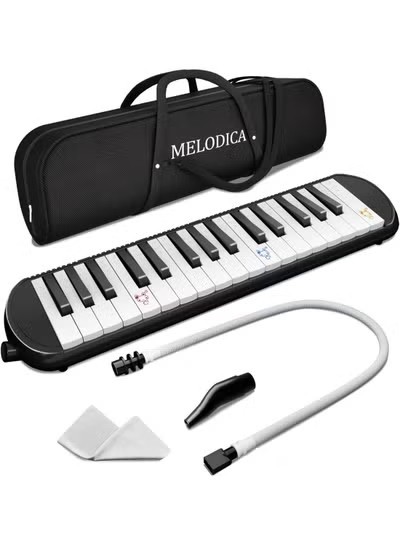 Portable 32-Key Melodica Air Piano Keyboard – Premium Black with Carry Bag | Lightweight & Easy to Play for Kids & Beginners