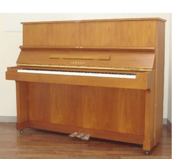 Yamaha W103 Upright Piano - Natural Teak Wood | Used Pianos Dubai | Made in Japan