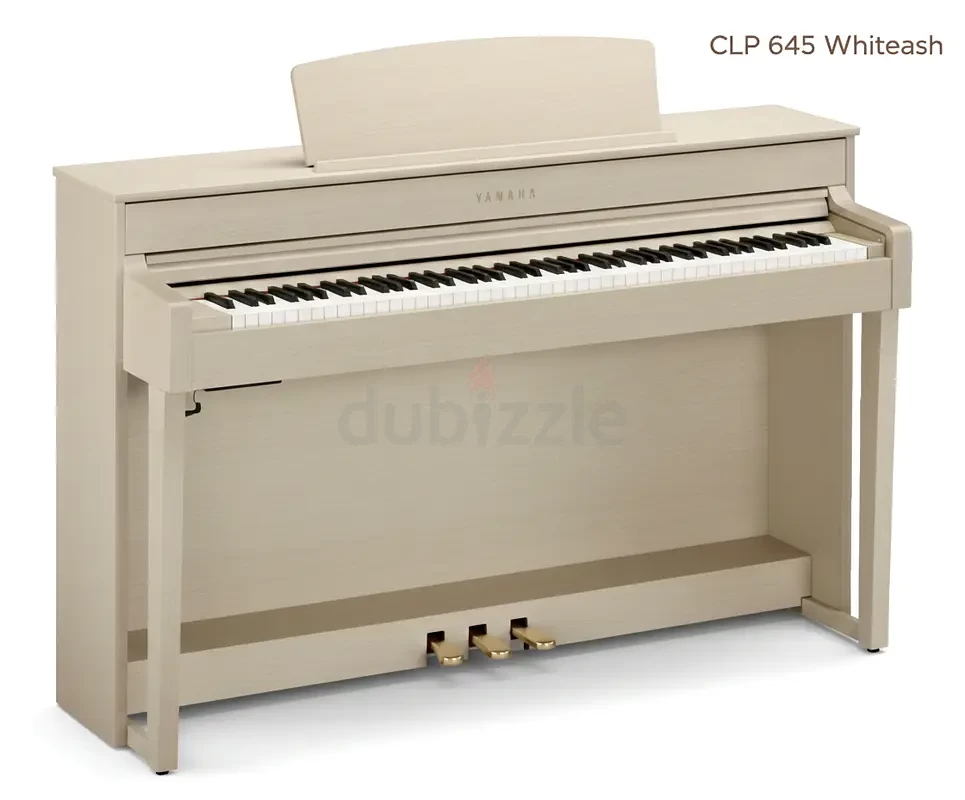 YAMAHA CLP-645 White Ash Digital Piano – Premium Clavinova with Natural Wood Touch | Used Pianos Dubai