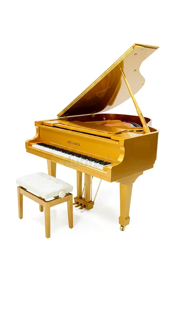 Megarya Golden Grand Piano - Luxury Edition | Bench Included | Used Pianos Dubai
