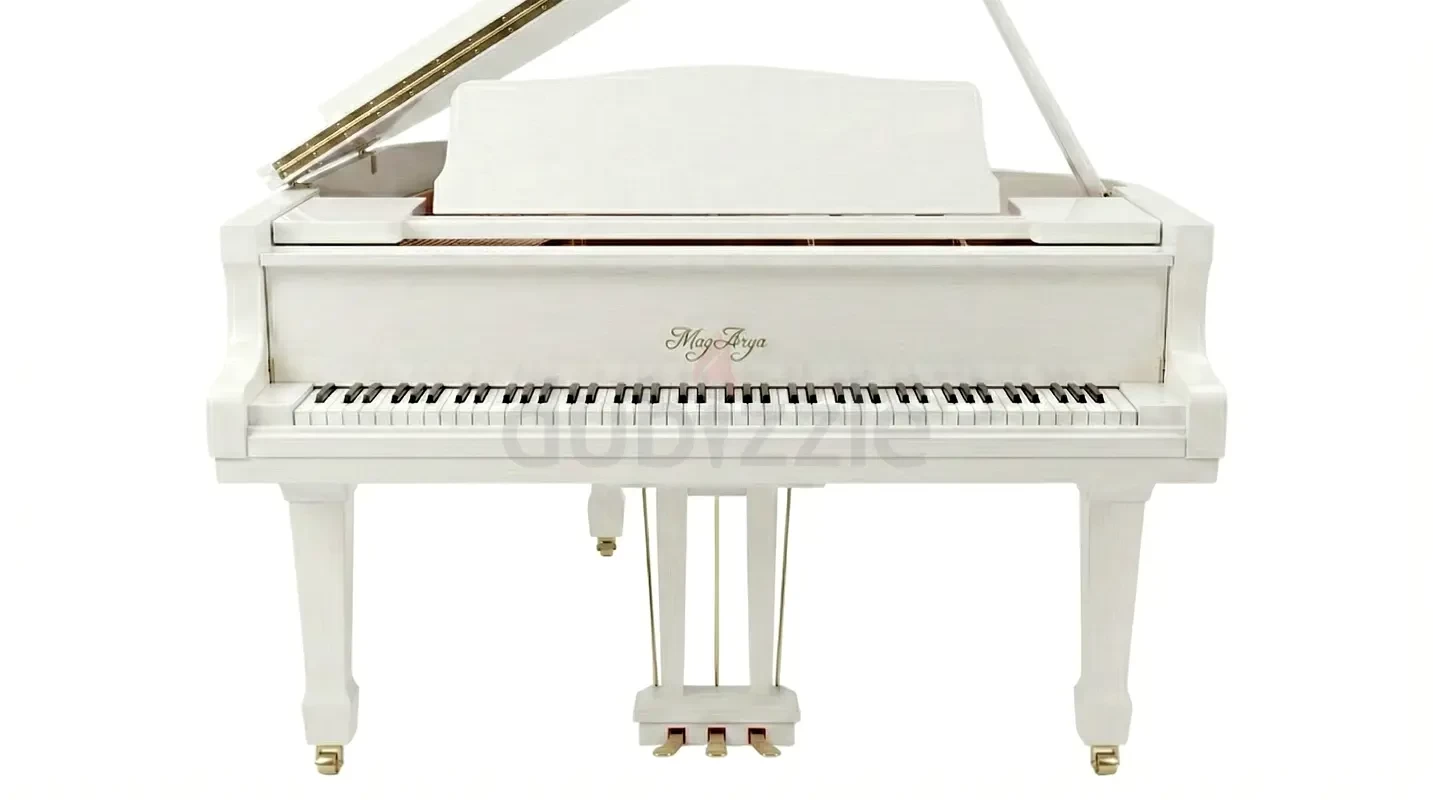 MegArya Elegant White Grand Piano with Smart Self-Playing Technology & Premium Design | Used Pianos Dubai