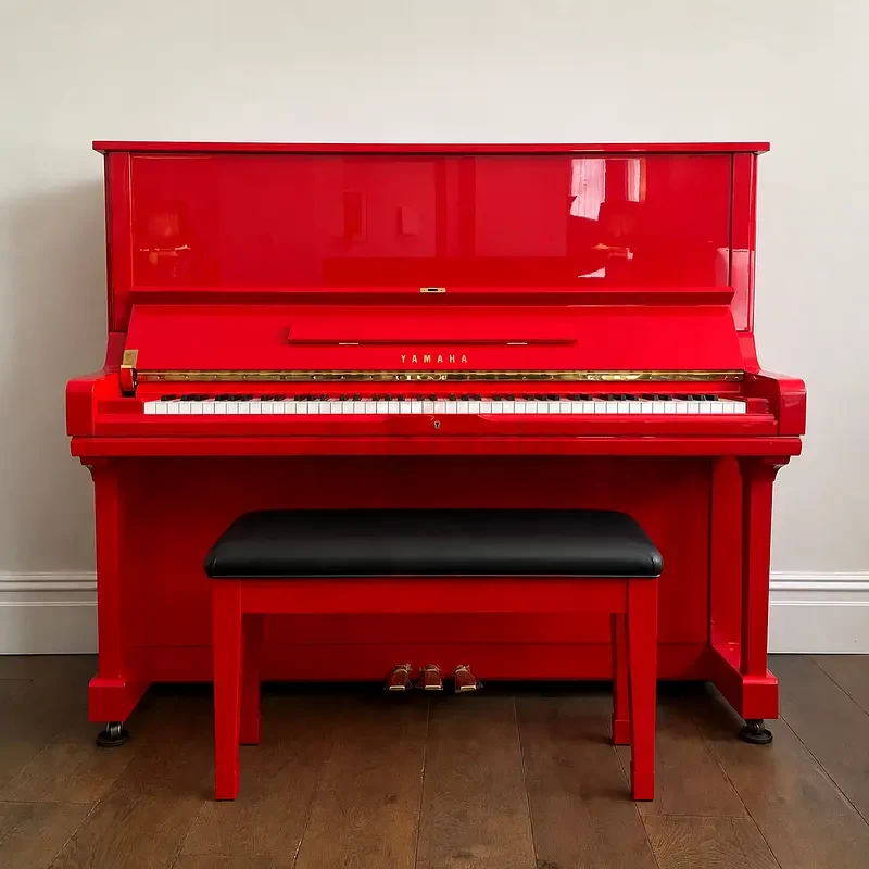 Yamaha U3 Red Acoustic Piano | Unique Piano for Sale | Used Pianos Dubai
