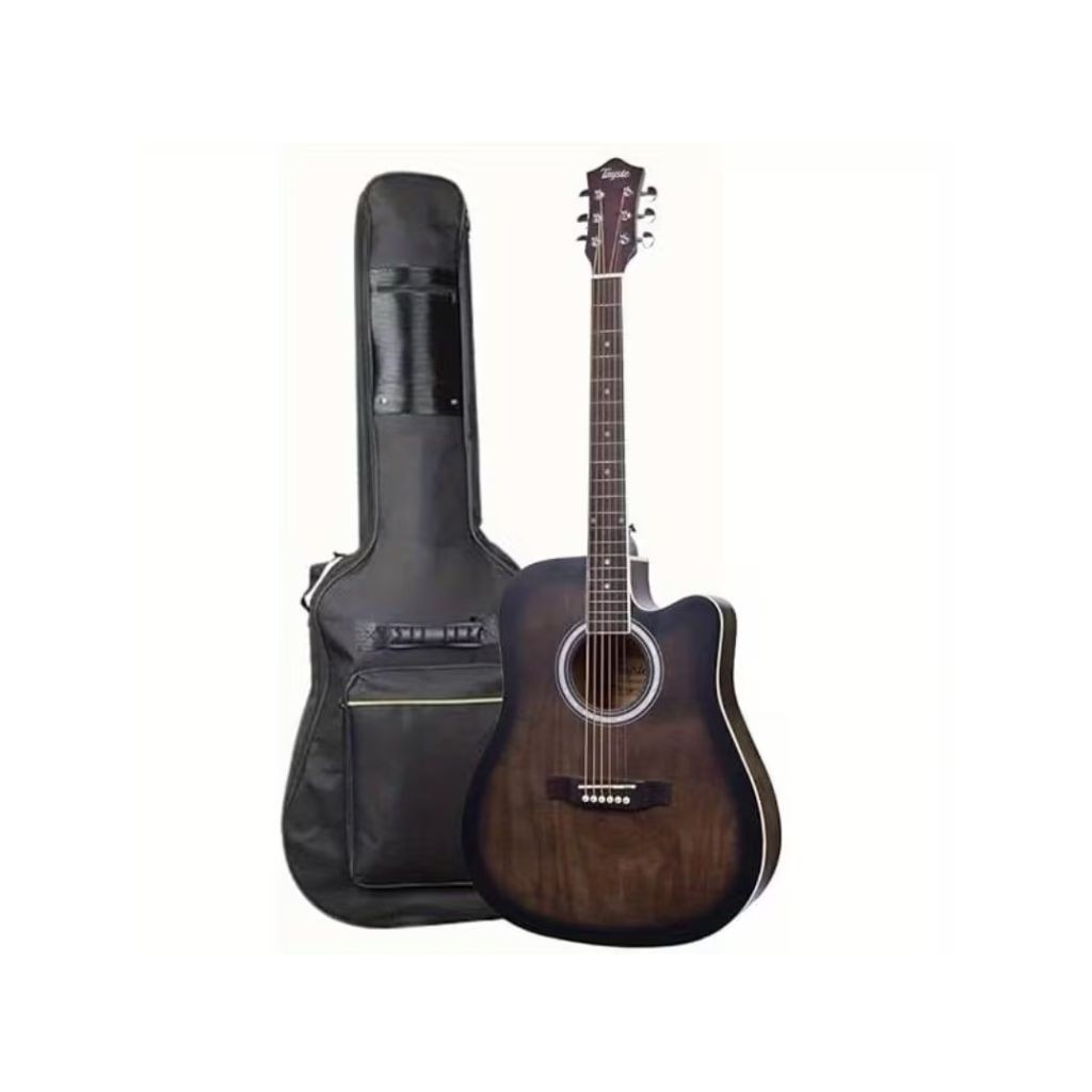 MegArya Professional Electric Acoustic Guitar Tobacco Satin Burst Finish With KLT 188 4-band EQ with Bag, Strap And Picks