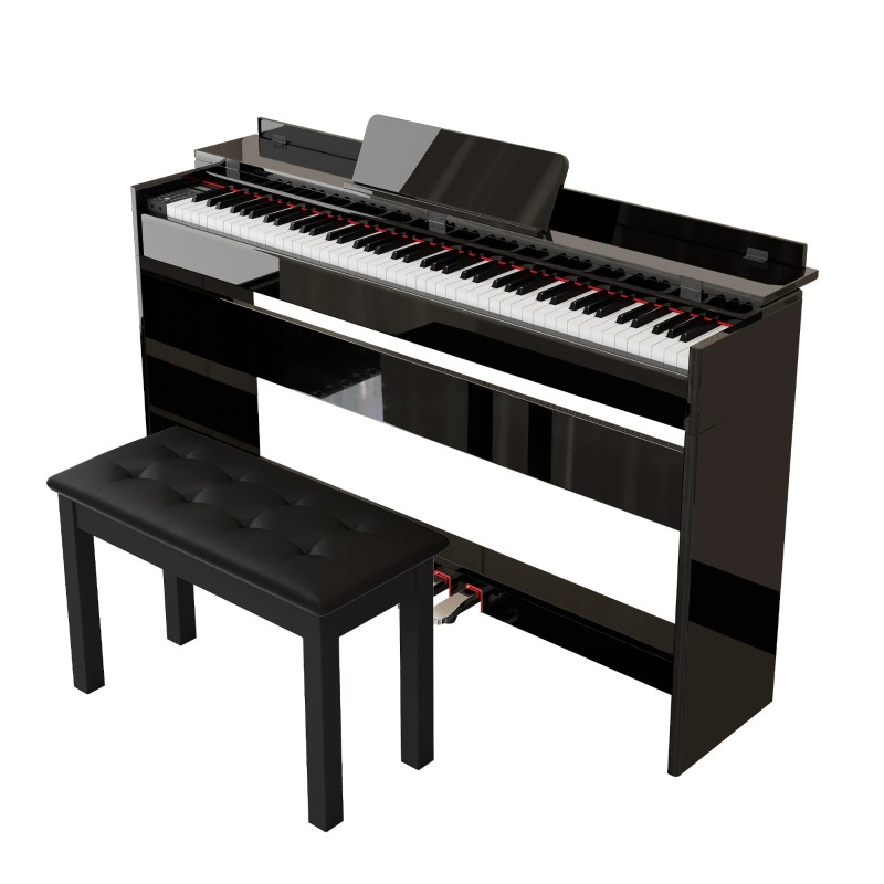 Brand New 88-Key Digital Piano with Wooden Cabinet, Triple Pedals Premium Piano Bench | Full-Size| Used Piano Dubai