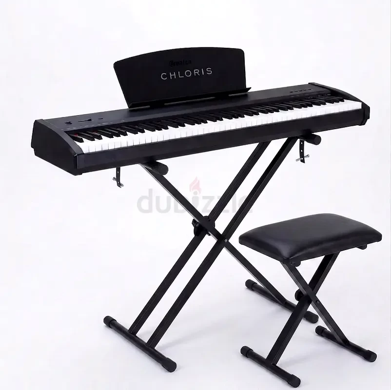 Chloris CDU 45 Digital Piano Portable Performance Bundle with Double-X Stand and Padded Bench | Used Pianos Dubai