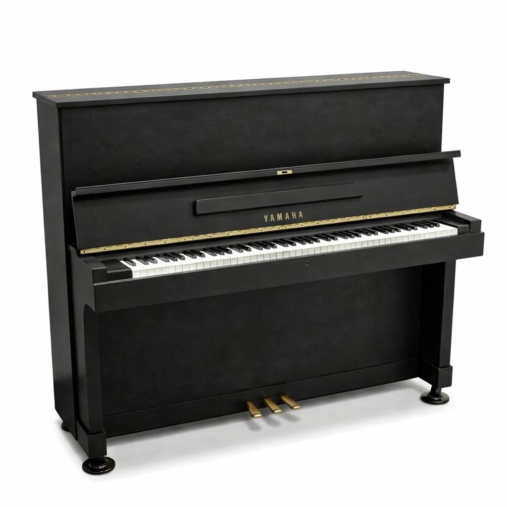 Yamaha W103 Matte Black Renewed Piano - Professional Upright | Used Pianos Dubai