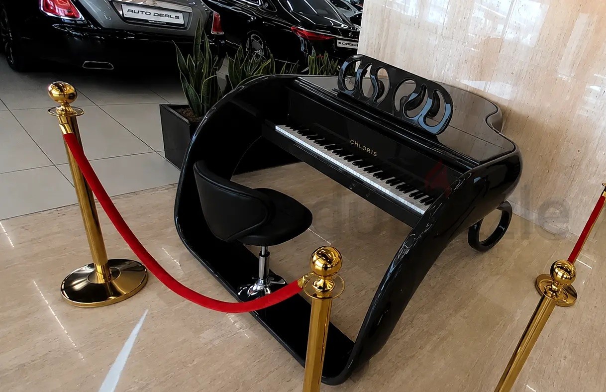 Ferrari-Inspired Black Car Shaped Grand Piano – Bold Luxury Design | Used Pianos Dubai