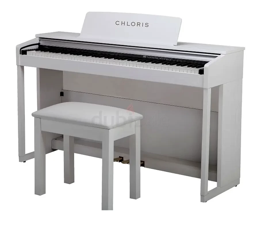 Chloris CDU-360 White Brand New Upright Digital Piano | 88 Weighted Hammer Action Keys | Used Pianos Dubai