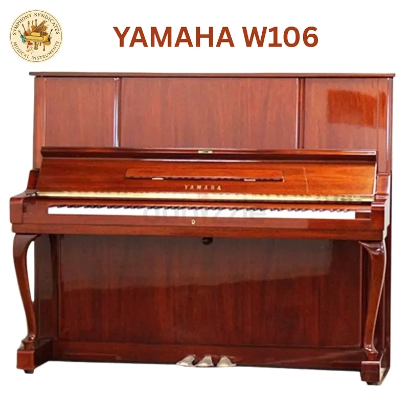 YAMAHA W106 Silent Piano – Glossy Mindi Colour | Rare Luxury Piece | Used Pianos Dubai