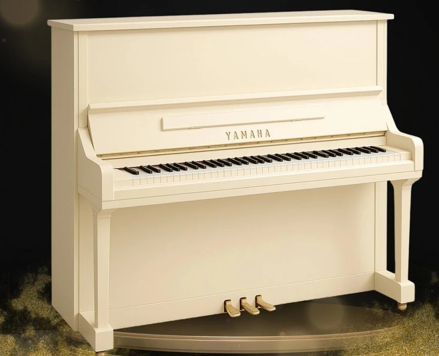 Yamaha U1 Upright Piano - Rare Beige Finish (Pristine Condition) | Used Pianos Dubai