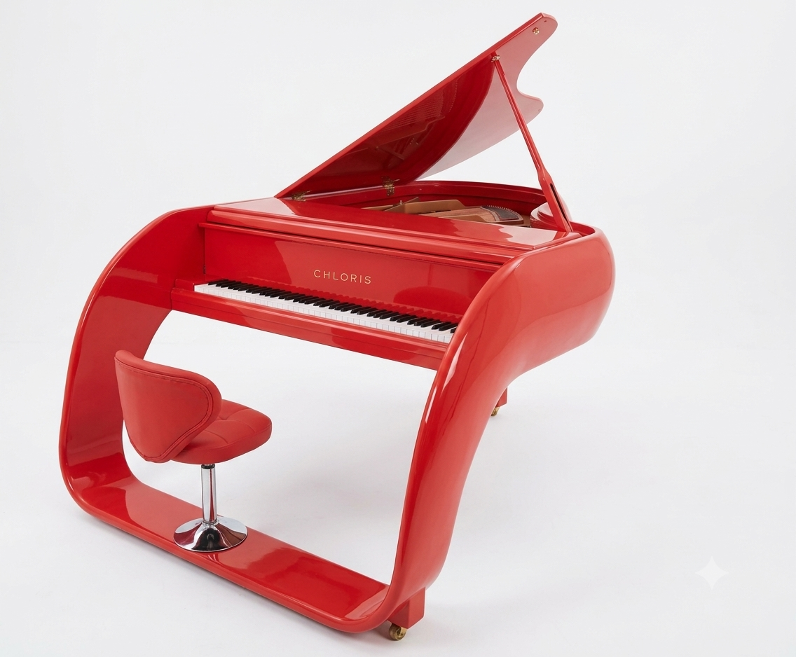 Ferrari Style Red Luxury Grand Piano | Unique Designer Piano Dubai | Used Pianos Dubai