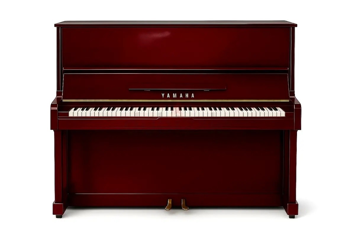 Yamaha U2 Mahogany Upright Piano – Elegant Two-Pedal Design | Used Pianos Dubai