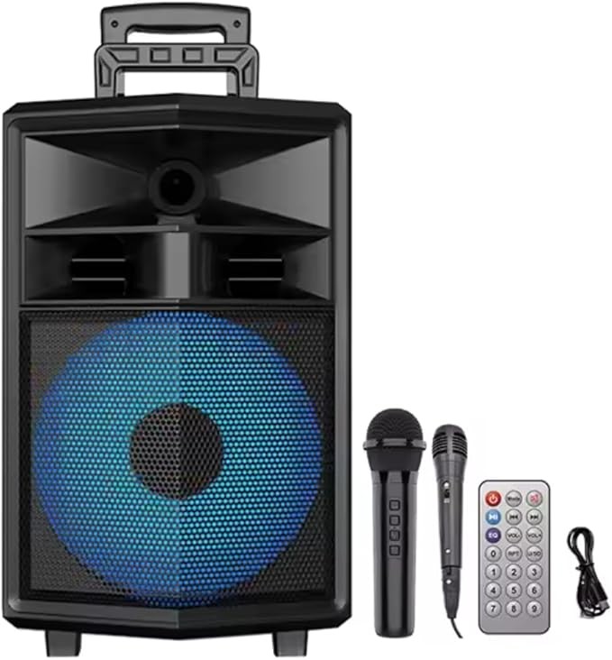 MegArya SING-E ZQS12130 Outdoor Super Big Power RGB Led Light Music Bass BT Wireless Party Speaker with MIC