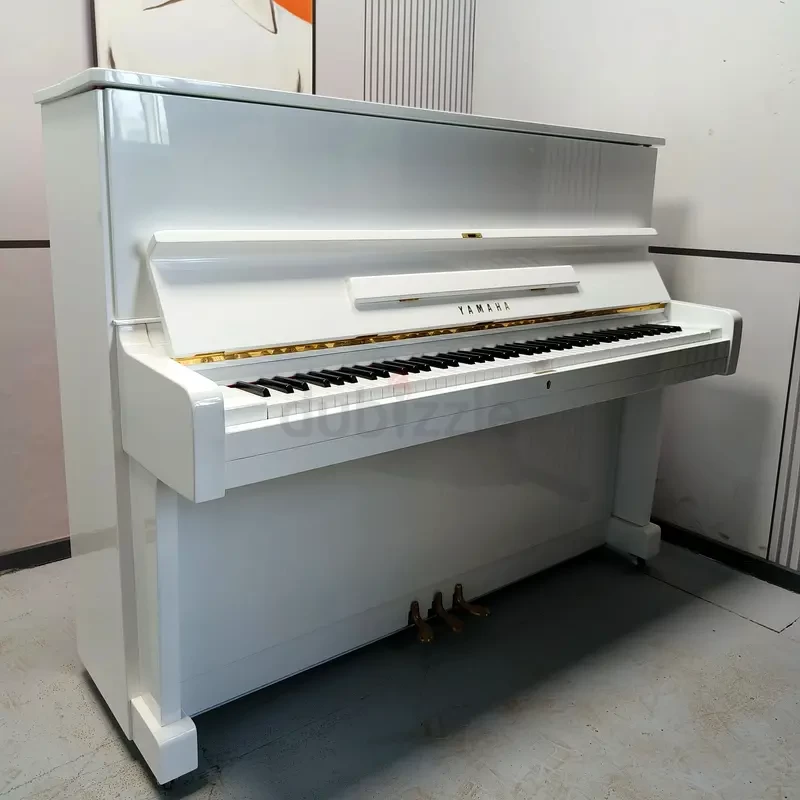 White Yamaha U1 Upright Piano for Sale in Dubai | Used Pianos Dubai