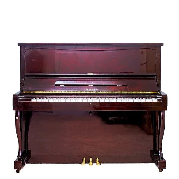 ATLAS A-55 Mahogany Upright Piano – Elegant Wood Finish | Used Pianos Dubai