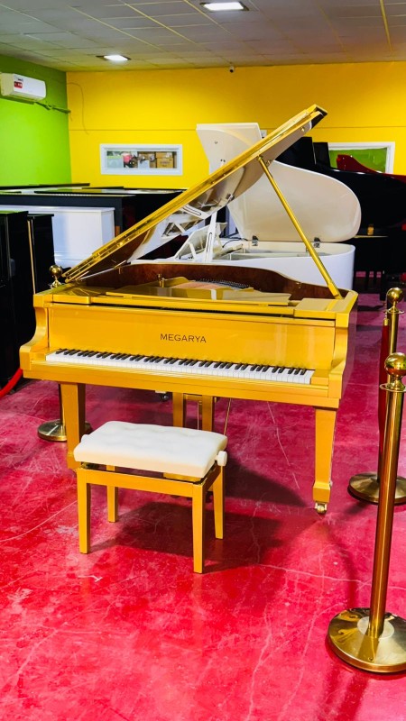 MegArya Gold Leaf Piano HG- 152 With Bench