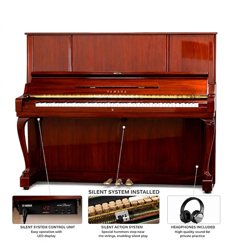 Yamaha W106 Silent Upright Piano | Used Pianos Dubai