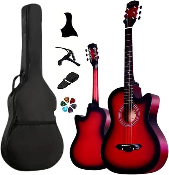 Megarya 38 Red Sunburst Guitar Combo Set