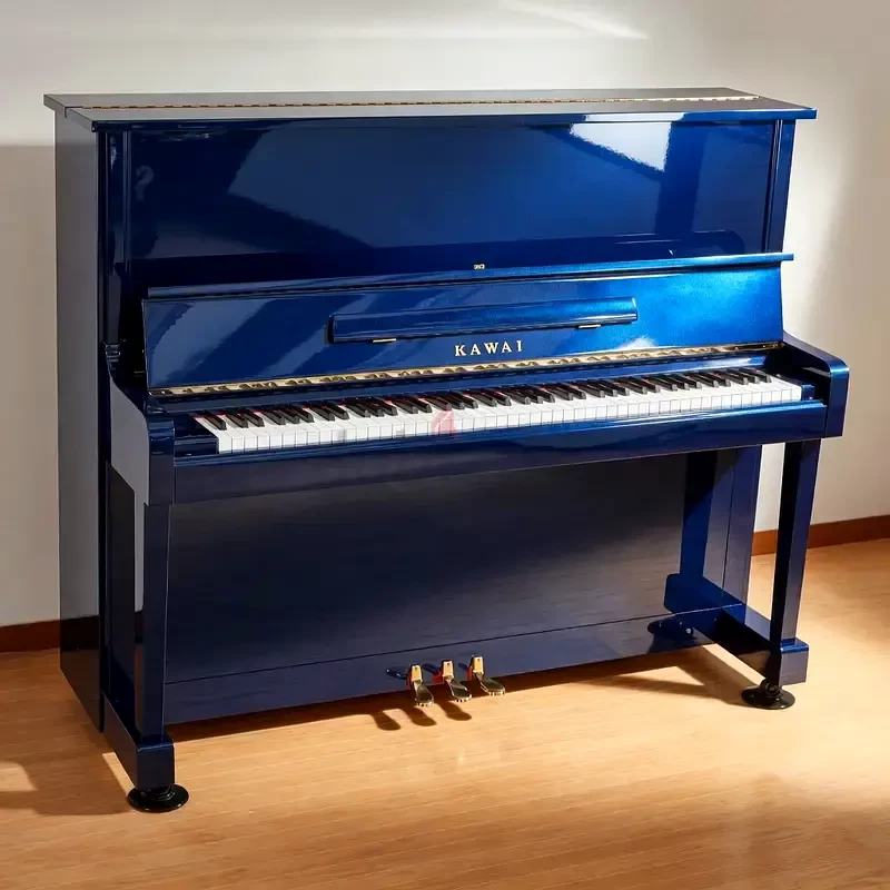 Kawai Metallic Sapphire Blue Upright Piano – Unique Design & Rich Acoustic Tone |  Used Pianos Dubai