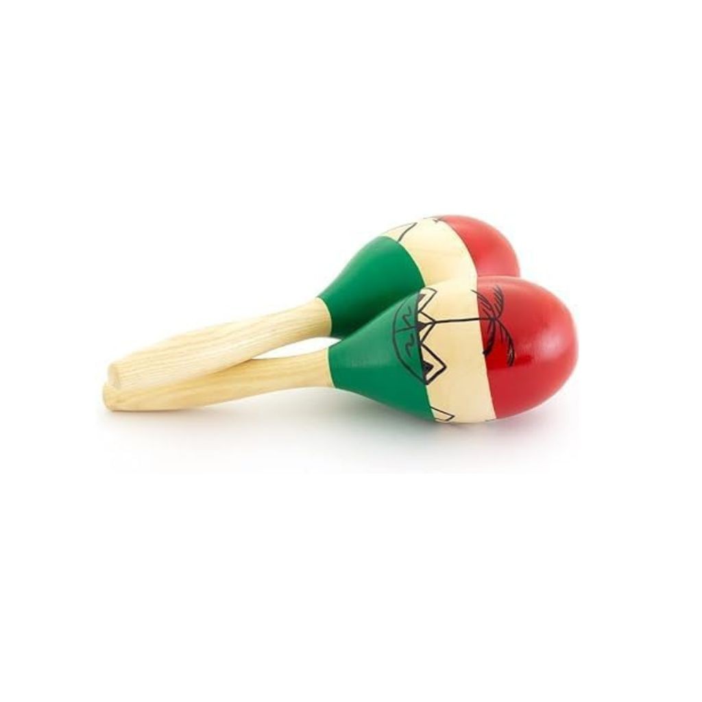 Megarya 2pcs Baby Maracas, Latin Percussion Instruments, Colourful Shaker Toys, Wooden Maracas Set, Interactive Music Instruments, Perfect Dance and Rhythm Activities, Engaging Toy for Toddlers