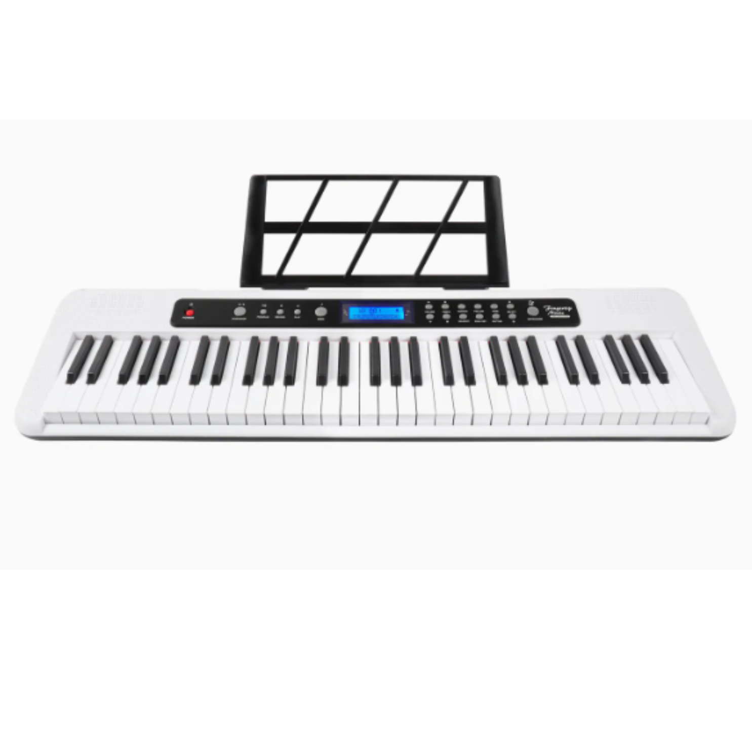 Aiersi A828 Touch Response 61 Keys Beginner Keyboard Built In Lesson Functional Electronic Keyboard Model: A828 White