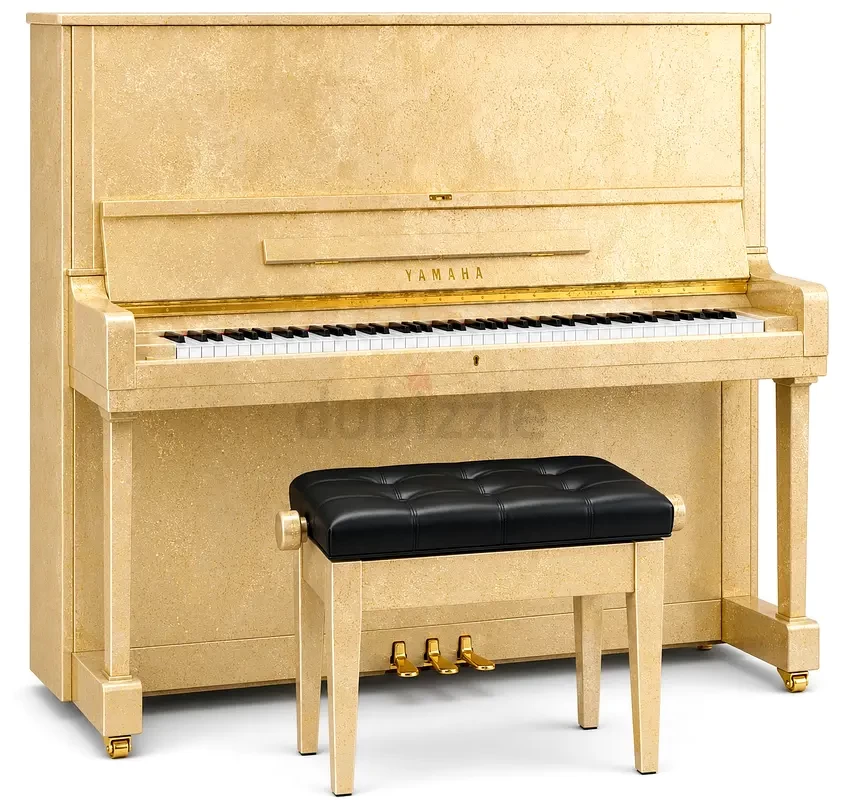 Yamaha U1 Japanese Upright Piano in Beige | Premium Piano UAE | Used Pianos Dubai