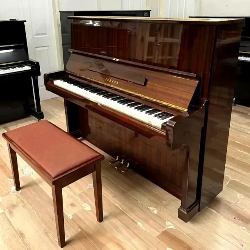 Yamaha U2H Upright Piano – Brown Matte Mahogany Finish | Used Pinos Dubai